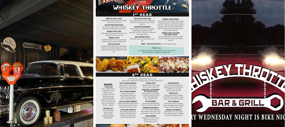 Whiskey Throttle Bar & Grill Menu